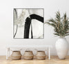 "Black Ink Ii" Canvas Framed Black 20x20 Wall Art