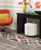 Mosaic Taupe/Copper Machine Washable Area Rug - 2'6" x 8'0"