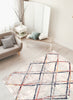 Makondo Abstract Ivory Area Rug - 6'7" x 9'6"