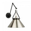 Brydon 1-Light Black Brushed Nickel Wall Sconce Pendant