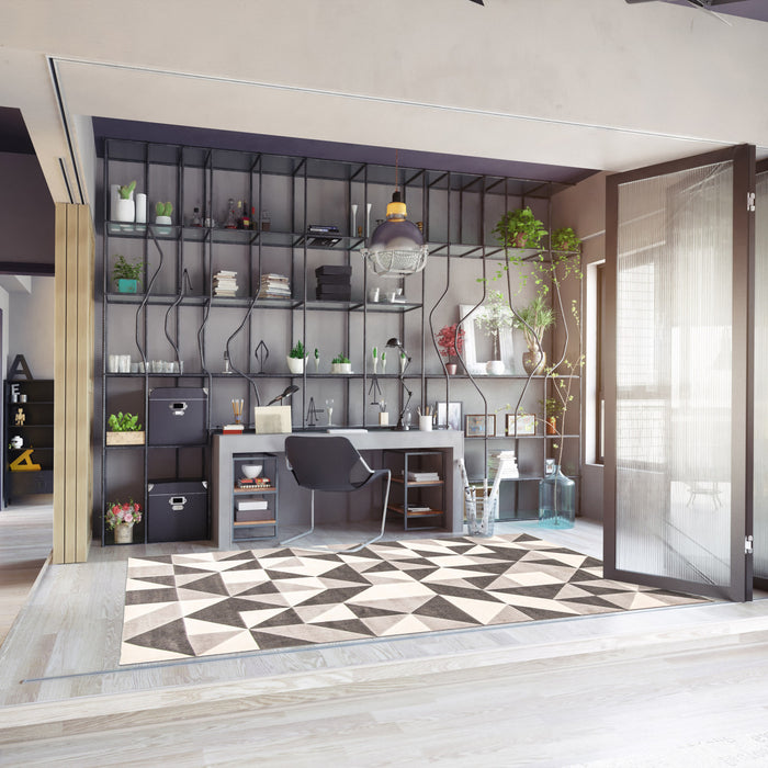 Nuria Grey 5'3\" x 7'7\" Area Rug