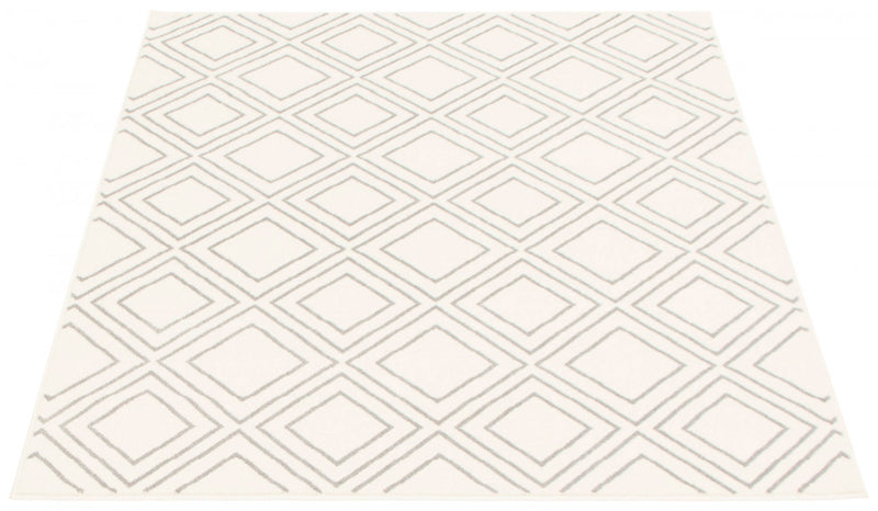 August Geod White-Grey 6'7\" x 9'6\" Area Rug