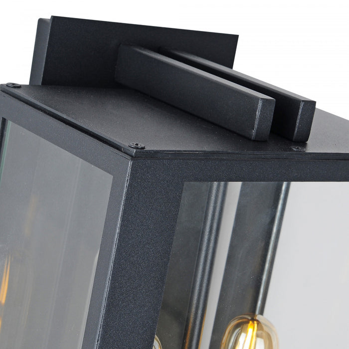 Waterville Matte Black 2-Light Outdoor Wall Sconce II