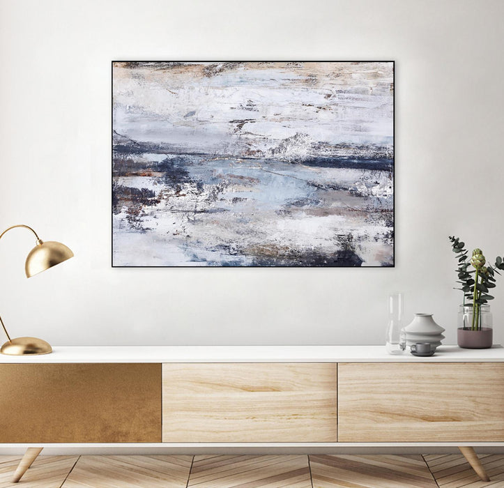 \"Outline\" Canvas Framed Black 40x30 Wall Art