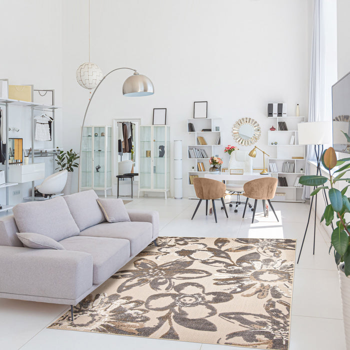 Angie Ivory Area Rug - 6'7\" X 9'6\" 