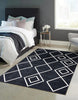 Kenza Blue Machine Washable Area Rug - 8'0" x 10'0"