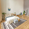 Vera Earth Taupe/Black Area Rug - 7'10" x 10'5"