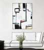 "The A Line I" Canvas Framed Black 18x24 Wall Art
