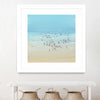 "Beach Day Ii" Matted and Framed White 36x36 Wall Art