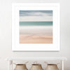 "Beach, Sea, Sky" Matted and Framed White 30x30 Wall Art