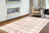 Taite Cream-Bordeaux Area Rug - 3'11" x 5'7"