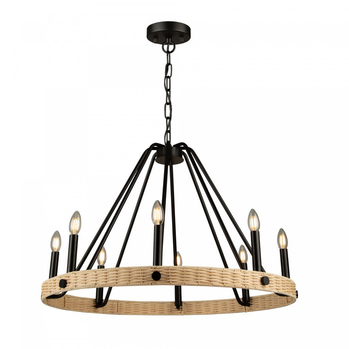 Perris 8-Light Black Chandelier