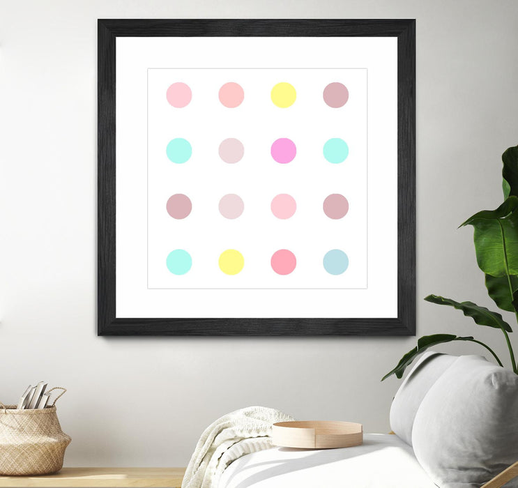 \"Pink Iv\" Matted and Framed Black 30x30 Wall Art