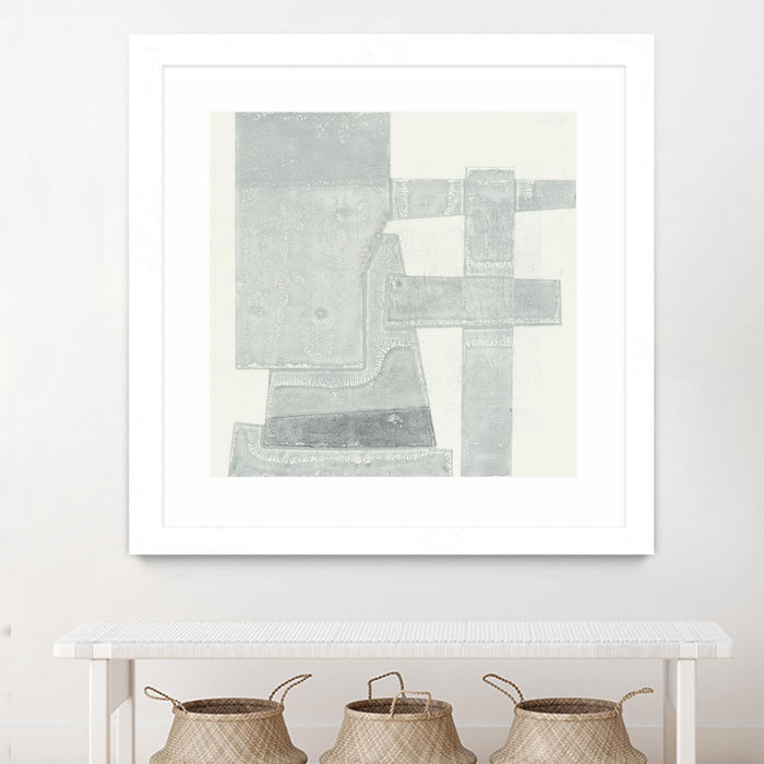 \"Orien\" Matted and Framed White 30x30 Wall Art