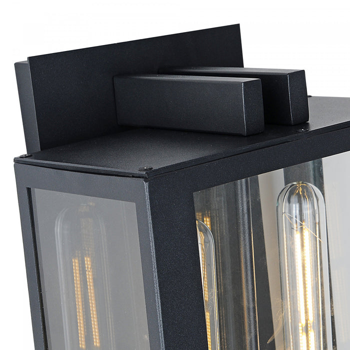 Waterville Matte Black 2-Light Outdoor Wall Sconce