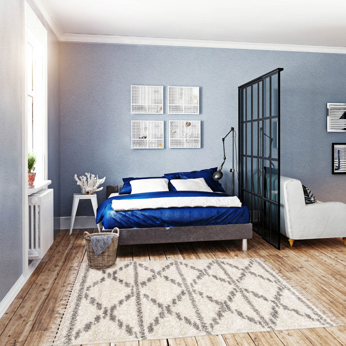 Helma Liv Cream Shag 3'11\" X 5'11\" Area Rug