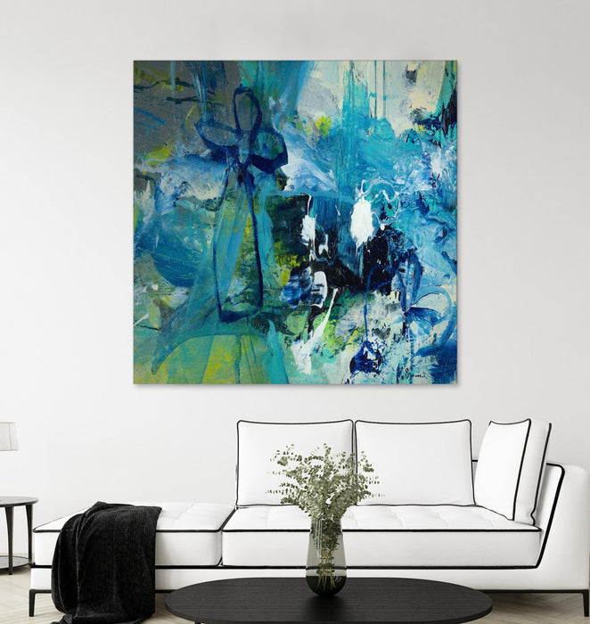 \"Abstract Flower\" Giant Art 72x72 Wall Art