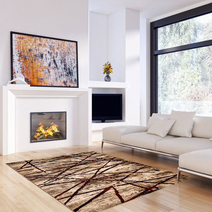 Cherokee Gold Area Rug - 5'3\" X 7'3\" 