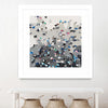 "Crowd Sourcing" Matted and Framed White 30x30 Wall Art