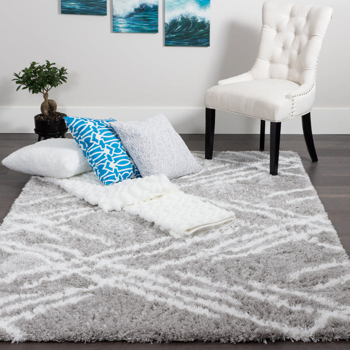 Ker Grey Lines 8x11 Area Rug