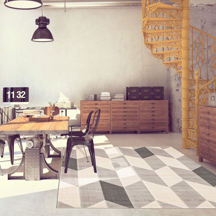 Zima Grey 4'7\" x 6'7\" Area Rug