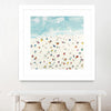 "Beach Days" Matted and Framed White 36x36 Wall Art