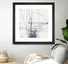 "Chalk Doodles G" Matted and Framed Black 36x36 Wall Art