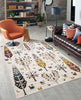 Pine Ivory Machine Washable Area Rug - 6'0" x 9'0"