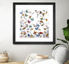 "Papillon" Matted and Framed Black 36x36 Wall Art