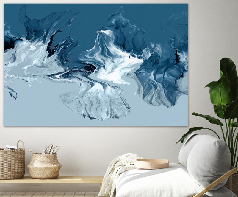\"Azure Marble I\" Giant Art 84x54 Wall Art