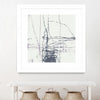 "Chalk Doodles G" Matted and Framed White 36x36 Wall Art