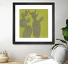 "Opuntia I" Matted and Framed Black 30x30 Wall Art