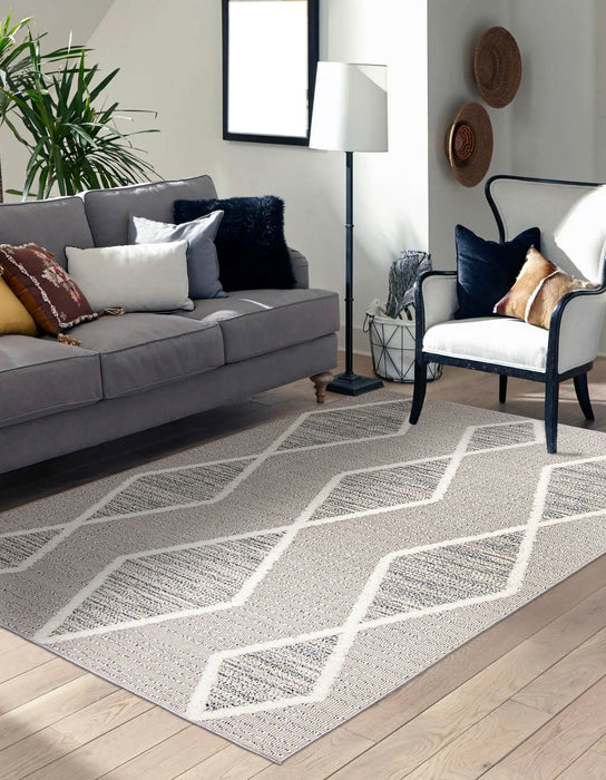 Ebba Grey Area Rug - 6'7\" x 9'6\"