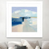 "Sand And Sky" Matted and Framed White 30x30 Wall Art