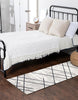 Damali Ivory/Blue Machine Washable Area Rug - 2'6" x 8'0"