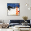 "Midnight Rise Ii" Canvas Framed Black 20x20 Wall Art