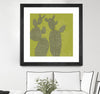 "Opuntia I" Matted and Framed Black 30x30 Wall Art
