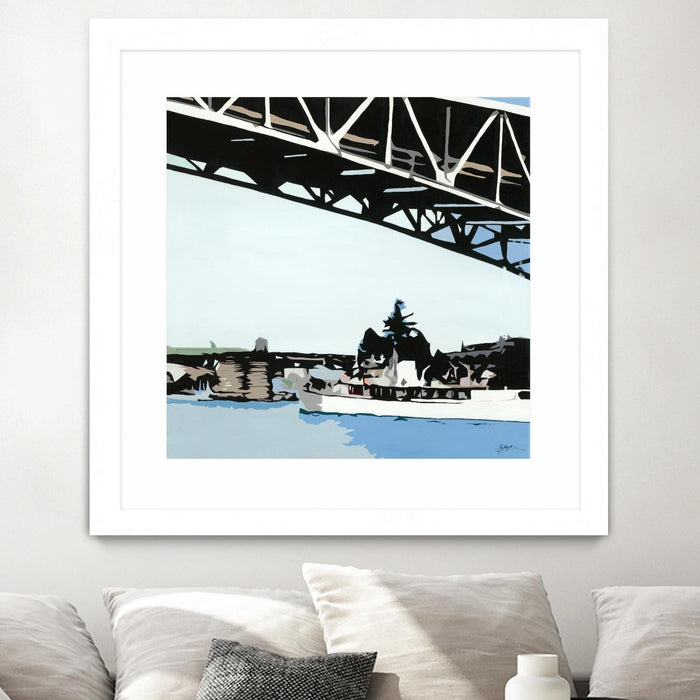 \"To The Cut\" Matted and Framed White 36x36 Wall Art