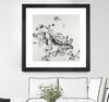 "Transparent Onyx" Matted and Framed Black 36x36 Wall Art