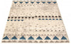 Raja Ivory-Blue Area Rug - 5'3" x 7'3"