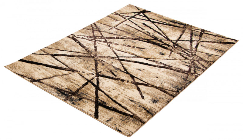 Cherokee Chocolate, Gold Area Rug - 6'7\" X 9'6\" 