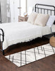 Damali Ivory/Black Machine Washable Area Rug - 2'6" x 8'0"
