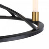 Infiniti Matte Black & Brass 4-Light Integrated LED Chandelier