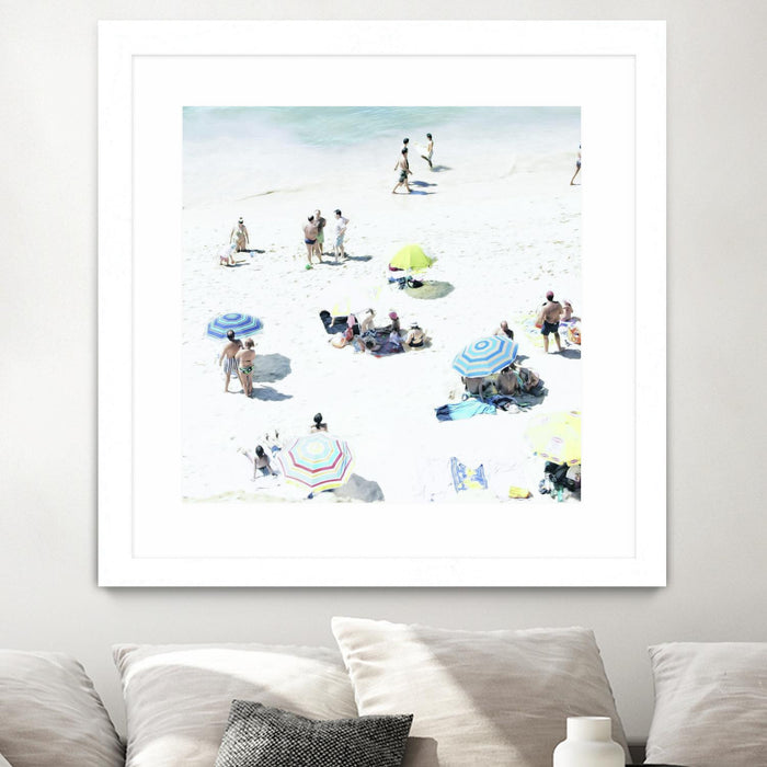 \"Happy Days\" Matted and Framed White 30x30 Wall Art