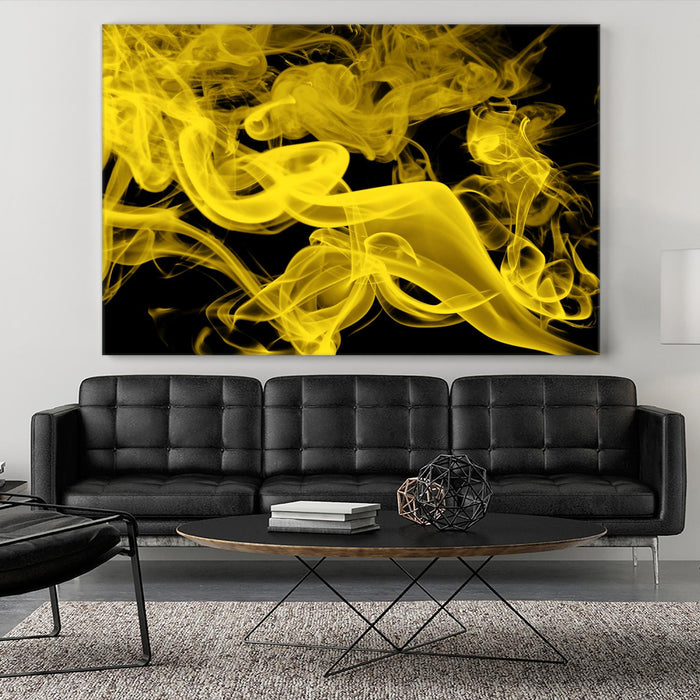 \"Yellow Smoke\" Giant Art 84x54 Wall Art