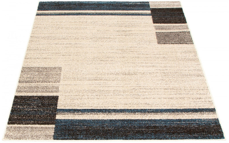 Aya Ivory-Blue Area Rug - 3'11\" x 5'7\"