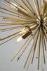 Sunburst  8-Light Satin Brass Chandelier 