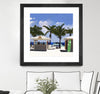"Key West Cabana I" Matted and Framed Black 36x36 Wall Art