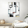 "The A Line I" Canvas Framed Black 18x24 Wall Art