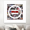"Its Here To Stay" Matted and Framed White 36x36 Wall Art